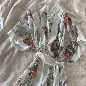 Bridal robe set with matching dress